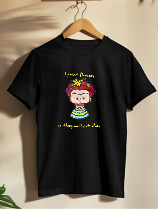 Frida (I paint flowers) - Unisex Graphic T shirt